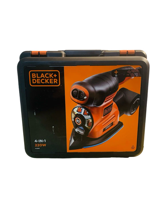 Black+Decker 4-in-1 Multischleifer 220W mit Autoselect mit Zubehör KA280K