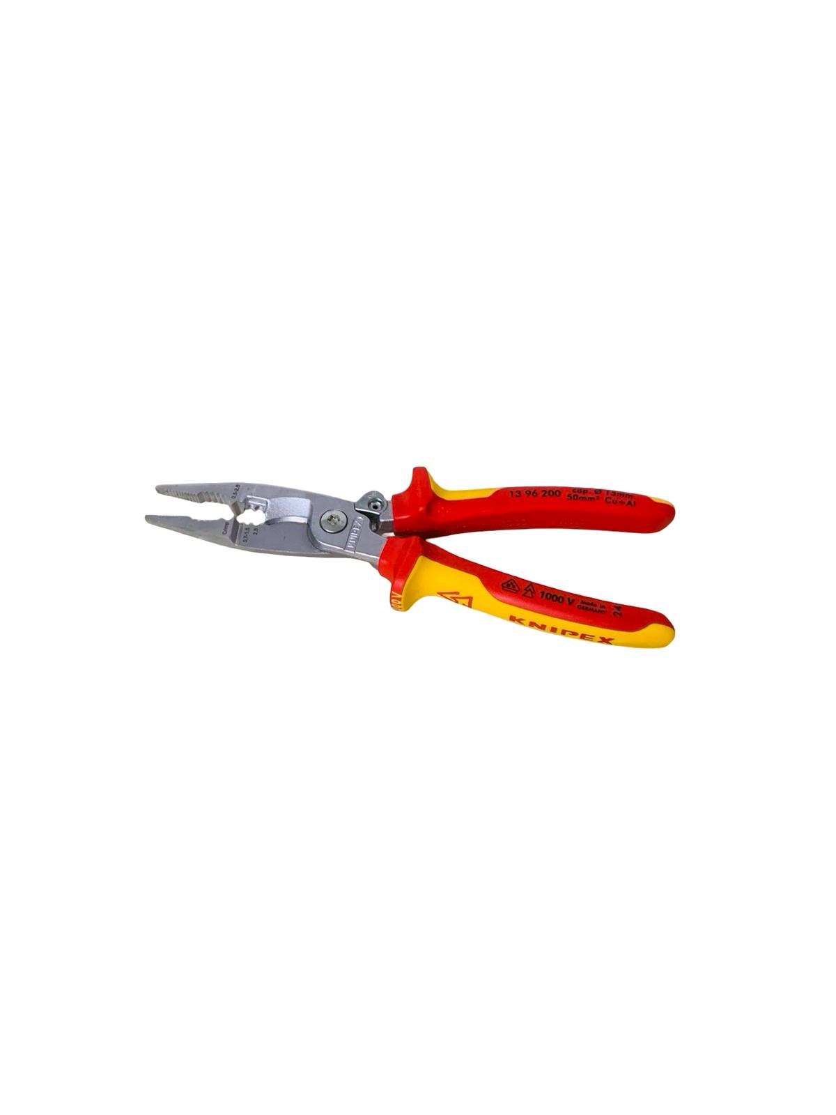 KNIPEX Elektro-Installationszange isoliert mit Mehrkomponenten-Hüllen 200 mm