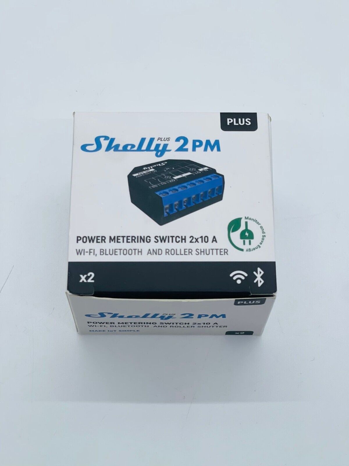 2x Shelly Plus 2 PM Wlan Bluetooth 2 Kanäle Smart Relais Schalter Alexa Google