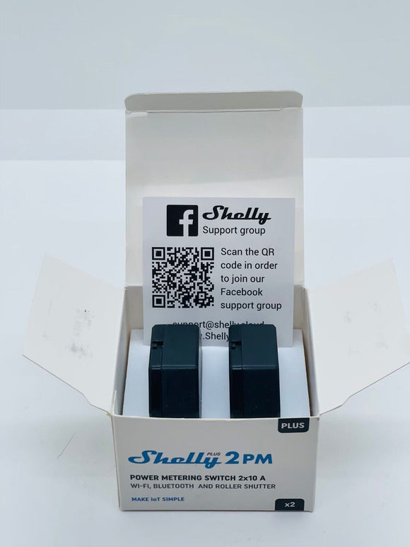 2x Shelly Plus 2 PM Wlan Bluetooth 2 Kanäle Smart Relais Schalter Alexa Google