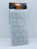 Metafranc Filz-Gleiter-Sortiment 104-Teilig Möbelschutz Selbstklebend Weiß-1