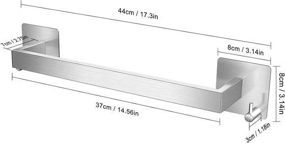 Oriware Handtuchhalter mit Zwei Haken Selbstklebend 44cm NEU