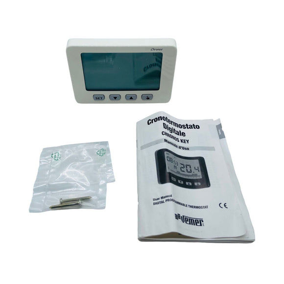 VEMER VE725800 CHRONOS KEY Digital Heizungsthermostat LCD Anzeige mit 4 Tasten