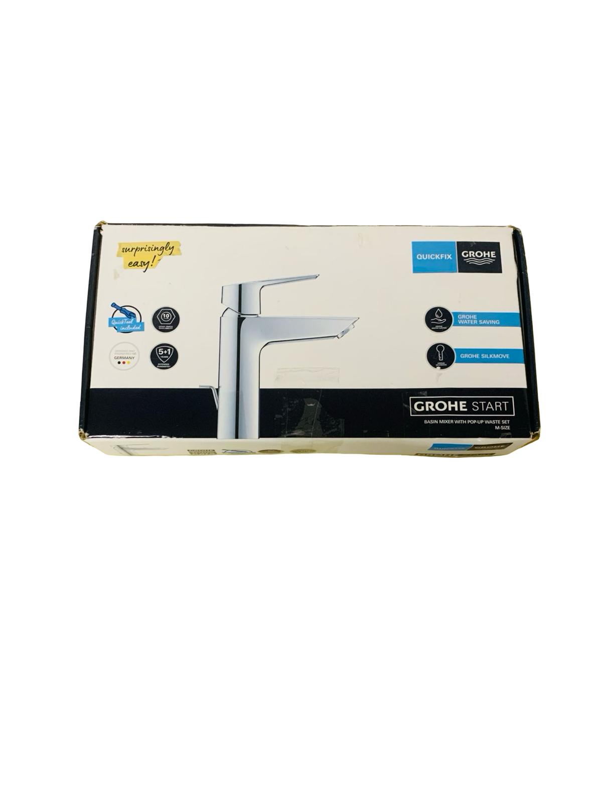 GROHE Start Waschtischarmatur Bad Wassersparend mit Zugstange Chrom 23455002