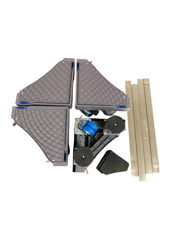 NIUXX Waschmaschine Sockel Untergestell mit 8 Füßen+4 Räder 42-66cm verstellbar