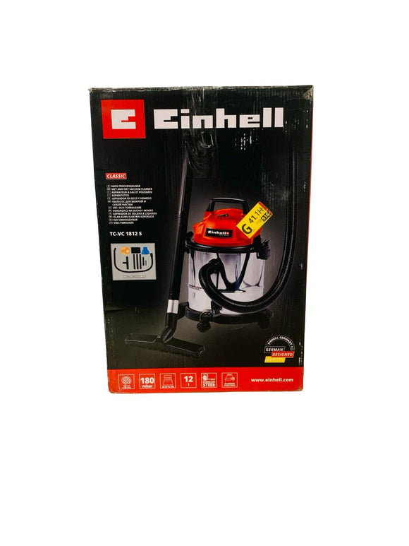 Einhell TC-VC 1812 S Nass-Trockensauger 1250 W mit 12 L Edelstahlbehälter