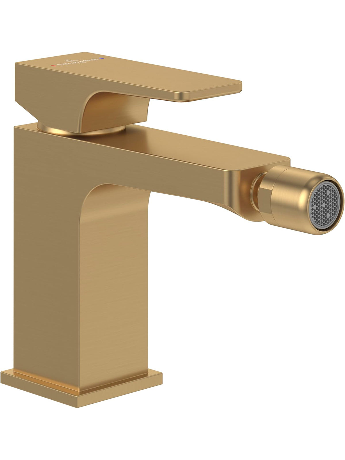 Villeroy & Boch Architectura Square Einhebel-Bidetarmatur Zugstange Brushed Gold