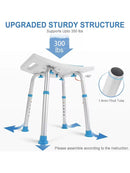 HEAO Duschstuhl Für Senioren Höhenverstellbarer Duschhocker 150 KG Rutschfest-5