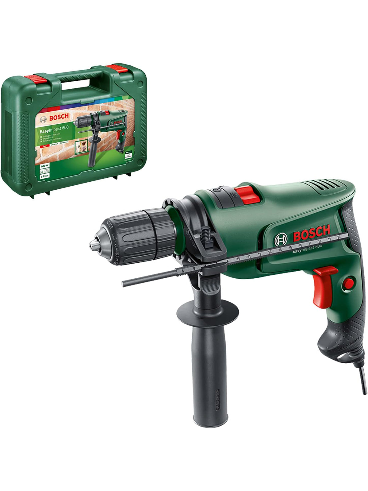 Bosch Schlagbohrmaschine EasyImpact 600 Schlagbohrschrauber im Koffer 600 W
