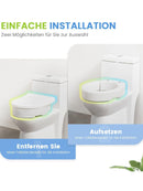HEAO Toilettensitzerhöhung 10 cm WC Sitzerhöhung Rutschfest Klappbar Weiß-4