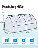 Quictent Foliengewächshaus Gewächshaus für Draußen 180x92x92 cm Reißverschluss-6