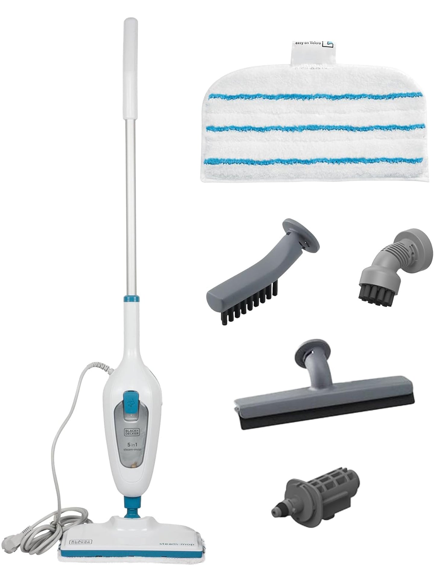 BLACK+DECKER Energieeffizienter Multifunktionaler Dampfmopp mit Zubehör