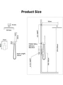 Solepearl 10 Zoll Regendusche Unterputz Duscharmatur Duschsystem Chrom 25 x 25cm-6