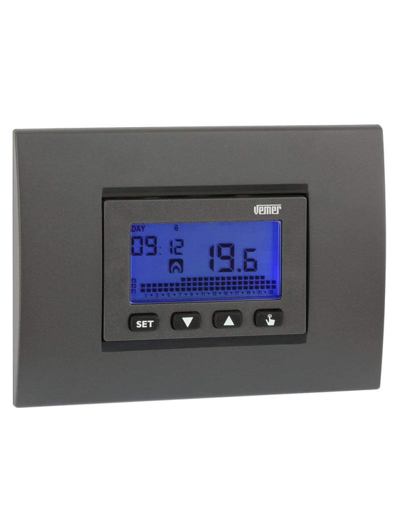Vemer VE431300 Dafne Einbau-Chronothermostat Anthrazit