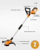 21V Akku Rasentrimmer Freischneider Bürstenlos 2x Akku Teleskoprohr Verstellbar-8