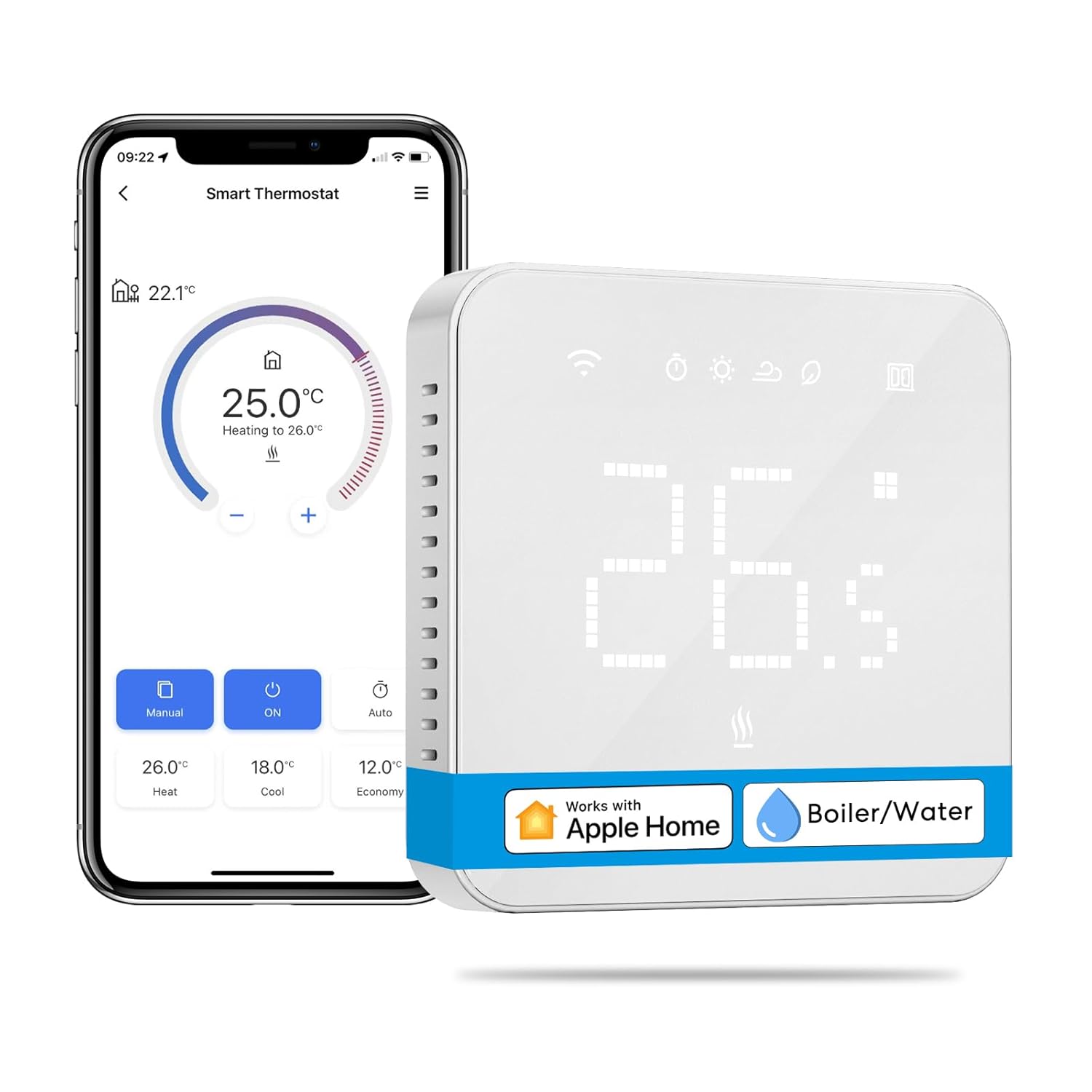 Meross Smart Boiler WLAN Heizungsthermostat MTS200 Apple Google I15214