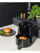Heißluftfritteuse 1,8L Fritteuse Air Fryer Backofen mit Timer Ölfrei Schwarz-3