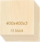 15 Stück 3mm Sperrholz 400x400 mm Laserfähig Linde Holzplatten Holz-1