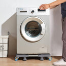 NIUXX Waschmaschine Sockel Untergestell mit 8 Füßen+4 Räder 42-66cm verstellbar-11