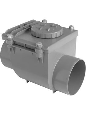 First Plast nrc140g Rückstauklappe aus PVC zum Kleben Grau Durchmesser 140 mm