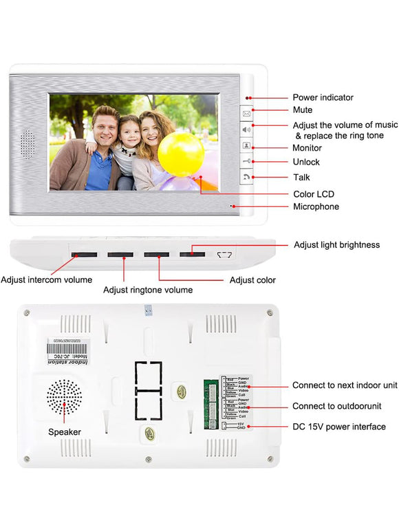 uoweky Home Intercom Video-Türsprechanlage RFID-Kamera Zutrittskontrollsystem