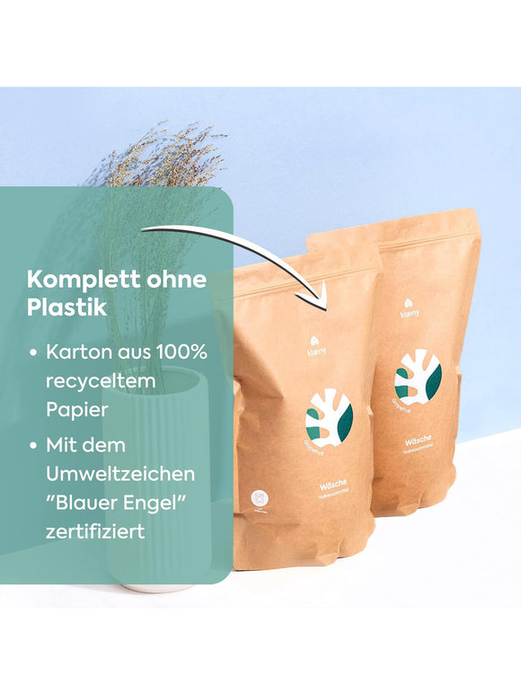 klaeny Nachhaltiges Waschmittel Set Vollwaschmittel 112 Waschladungen 4kg