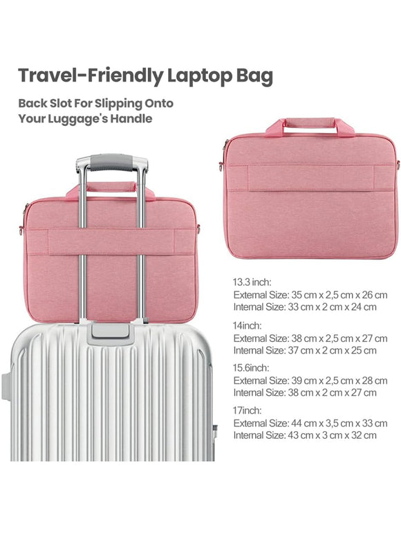 Laptoptasche 15.6 Zoll Notebook Laptop Tasche Wasserdicht Tragbar Rosé