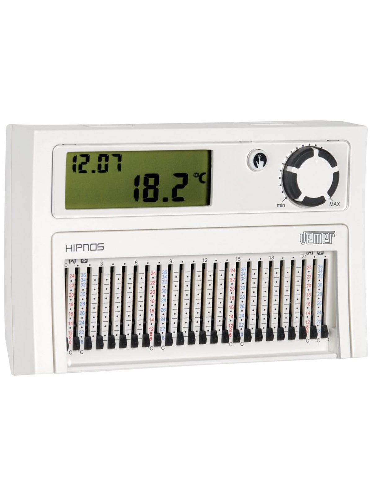 VEMER VE013900 HIPNOS Wandthermostat Tagesprogrammierung Programmierschieber