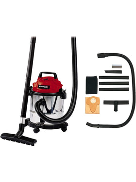 Einhell TC-VC 1812 S Nass-Trockensauger 1250 W mit 12 L Edelstahlbehälter