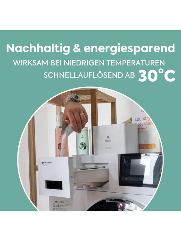 klaeny Nachhaltiges Waschmittel Set Vollwaschmittel 112 Waschladungen 4kg