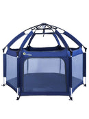 Baby Laufstall mit Matte Pop-up Baby Laufgitter Atmungsaktiv 6-Panel Faltbar-1