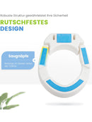 HEAO Toilettensitzerhöhung 10 cm WC Sitzerhöhung Rutschfest Klappbar Weiß-2