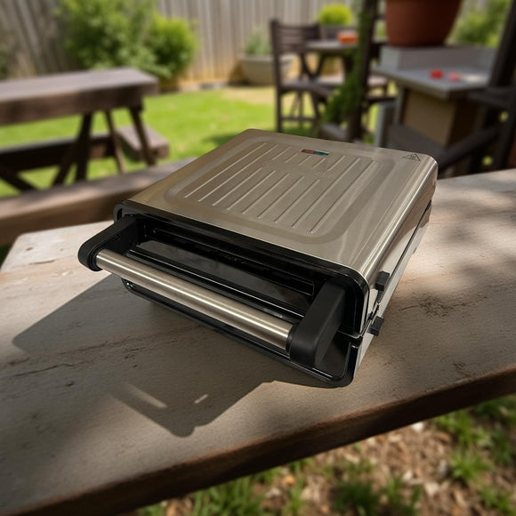 George Foreman Kontaktgrill & Panini- / Sandwichgrill Smokeless Tischgrill 200°C