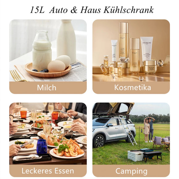 15L Mini Kühlschrank Kosmetik Kühlschrank Minibar Kühlbox kühlen heizen 12V 230V