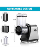 Nictemaw Gemüseschneider Gemüsehobel Elektrisch Edelstahl 250W L-Size 5 Klingen-7