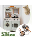 ROBUD Kinderküche Spielküchenset aus Holz für Kinder Zubehör Pfannen Wasserhahn-3