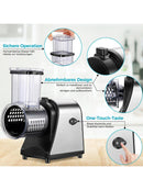 Nictemaw Gemüseschneider Gemüsehobel Elektrisch Edelstahl 250W L-Size 5 Klingen-3