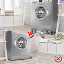 NIUXX Waschmaschine Sockel Untergestell mit 8 Füßen+4 Räder 42-66cm verstellbar-7