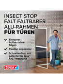 tesa Insect Stop FALT Tür Faltbarer Alu-Rahmen 80x170 cm bis 100x220 cm Weiß-2