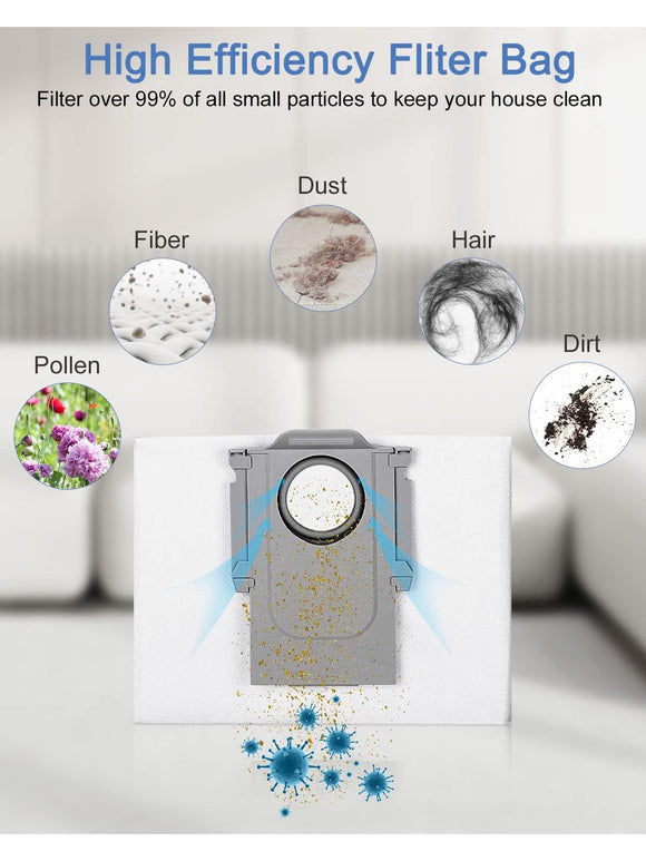 10x Staubbeutel für Roborock S8+/S8 Pro Ultra/S7 MaxV Ultra/S7 Pro Ultra/Q7+ etc