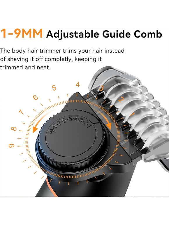 Kensen S16 Körperhaarschneider Rasierer für Männer Ganzer Körper mit LED-Anzeige