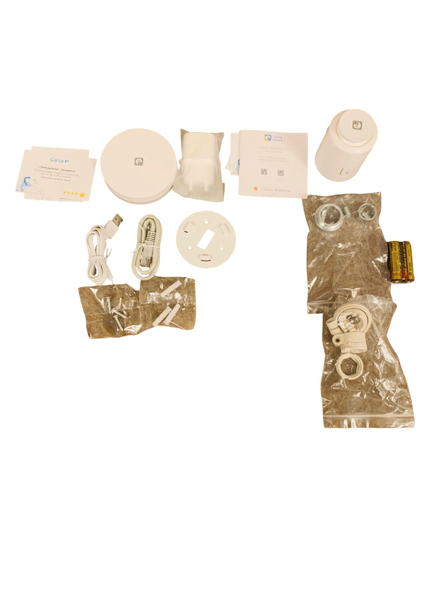 Garza Starter Kit Zigbee 3.0 Smart Thermostatkopf mit Bridge App Alexa Google