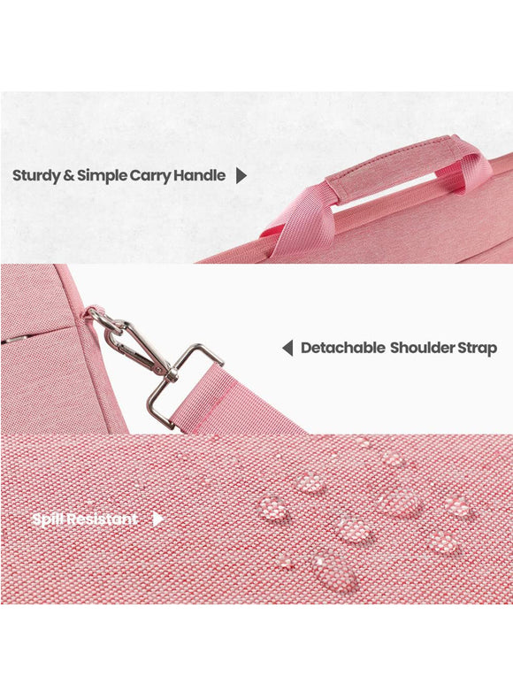 Laptoptasche 15.6 Zoll Notebook Laptop Tasche Wasserdicht Tragbar Rosé