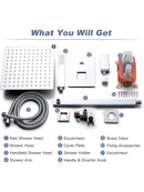 Solepearl 10 Zoll Regendusche Unterputz Duscharmatur Duschsystem Chrom 25 x 25cm-5