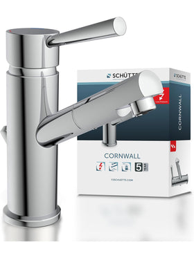 SCHÜTTE Waschtischarmatur CORNWALL Niederdruck Badarmatur Chrom