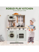 ROBUD Kinderküche Spielküchenset aus Holz für Kinder Zubehör Pfannen Wasserhahn-5