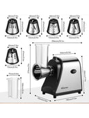 Nictemaw Gemüseschneider Automatisch Elektrisch Gemüsehobel 250W mit 5 Klingen-6