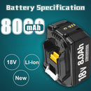 2x Ersatzakku Kompatibel mit Makita 18V Akku 8,0ah 8000mAh Li-ion für Werkzeuge-4