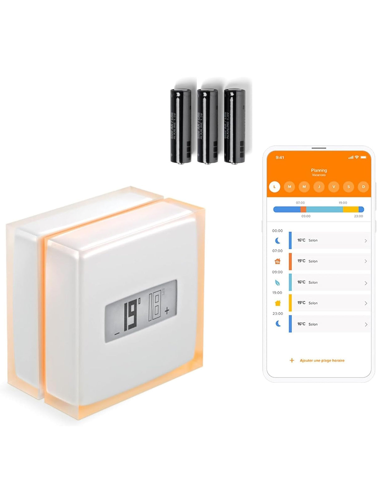 Netatmo Thermostat Intelligent Energieeffizient WiFi per App steuerbar NTH01-AMZ