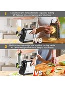 Nictemaw Gemüseschneider Automatisch Elektrisch Gemüsehobel 250W mit 5 Klingen-3